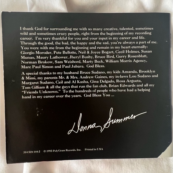 DONNA SUMMER ANTHOLOGY - DOUBLE CD - Picture 4 of 4